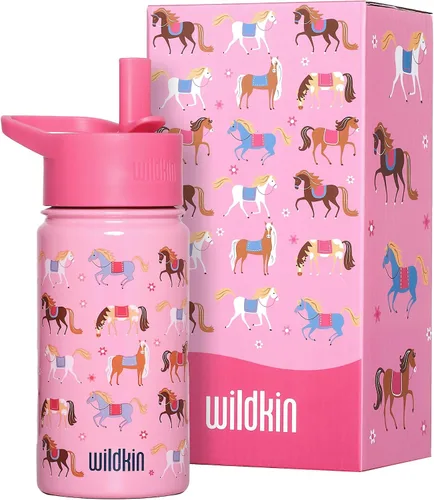 Vista 21 de Wildkin Kids - Botella de agua de acero inoxidable de 14 onzas para niños – Sin BPA, a prueba de fugas, aislada, fácil de limpiar - Ballerina
