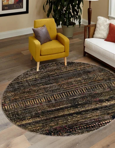 Vista 17 de Unique Loom Saturn Collection Alfombra de área - Relay (Runner 2' 2" x 5' 0", Beige/Gris)