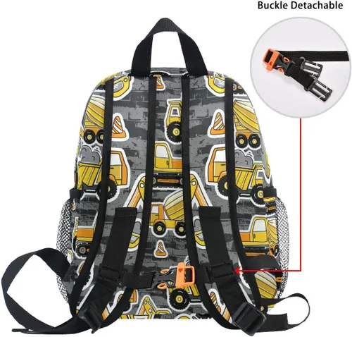 Vista 5 de Mochilas para niños, Excavadora Camión Coches, Mochilas Daypack