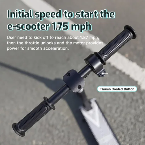 Vista 4 de Gotrax Electric Scooter for Kids 6-12, Max 3.75 Mile & 7.5Mph,Thumb Control Negro
