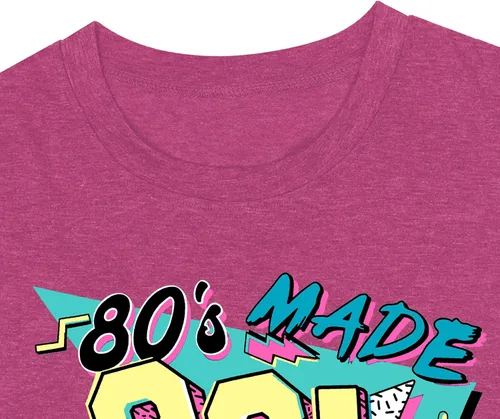 Vista 5 de Camisa Made Me de los años 80 Baby 90 para mujer, tallas grandes, trajes de los años 90, camisetas retro de los años 80