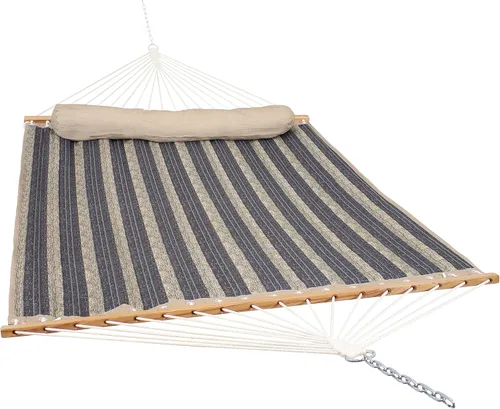 Vista 12 de Sunnydaze Hamaca Acolchada para Exteriores con Barras Separadoras - Hamaca Doble de Servicio Pesado con Capacidad de 450 Libras para Exteriores