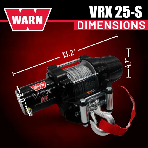 Vista 6 de WARN 101025 VRX 25 Powersports cabrestante con cable de acero