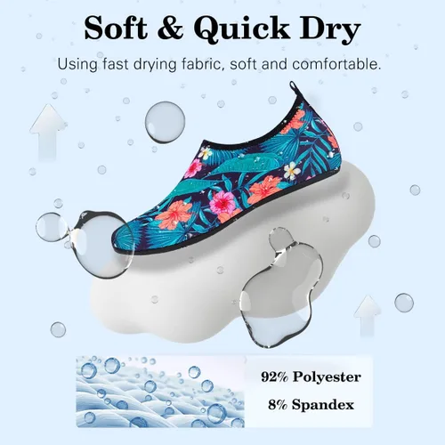 Vista 3 de Calcetines acuáticos, zapatos de agua para playa, calcetines de yoga descalzos de secado rápido para surf, piscina, natación, zapatos para mujeres