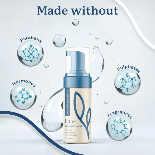 Vista 3 de Ecoblossom Lubricante a base de agua – Lubricante personal para juguete, taza de período, disco o aplicador – Gel natural