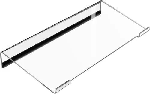 Vista 9 de Soporte de teclado de acrílico para escritorio de computadora, elevador de teclado con inclinación y elevación, soporte de teclado para escritorio