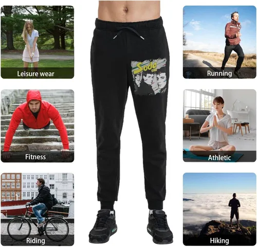 Vista 6 de Soda Stereo Soda Stereo Long Pants Mens Casual Workout Sweatpants Drawstring Waist Trousers