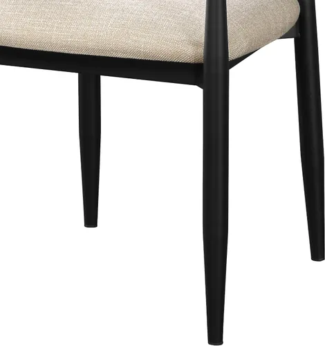 Vista 8 de Acme Jaramillo Barrel - Silla lateral en color beige y negro (juego de 2)