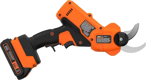 Vista 8 de BLACK+DECKER Tijeras de Podar Eléctricas Inalámbricas de 20V MAX*, Tijeras de Podar Eléctricas, Batería y Cargador Incluidos (BCPR320C1)