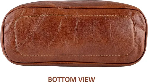 Vista 6 de URBAN LEATHER Bolsos cruzados grandes de 12 pulgadas para mujer bolso bandolera cruzado de cuero auténtico bolso de viaje de diseñador de hombro