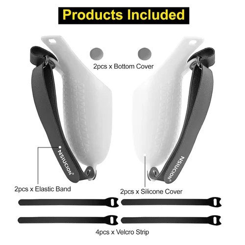 Vista 7 de Nsiucion Touch Controller Grip Cover for Oculus Quest 2 VR Game Controller, Anti-Throw Handle Protective Sleeve with Adjustable Wrist Knuckle Strap