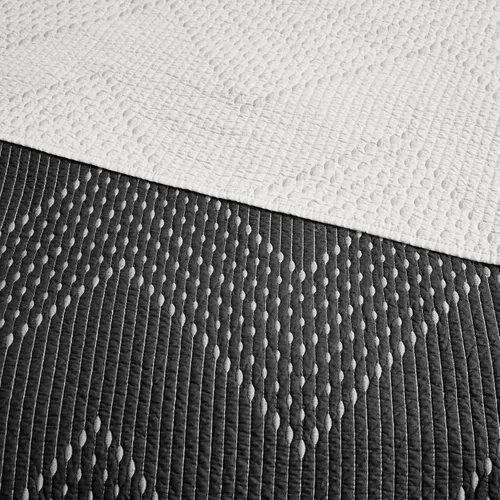 Vista 8 de Ink+Ivy Juego de edredón reversible de algodón – Funda de verano con diseño de cheurón moderno, transpirable, capa de ropa de cama ligera para todas