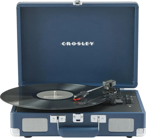 Vista 18 de Crosley CR8005F-AC Cruiser Plus - Tocadiscos vintage de 3 velocidades con Bluetooth, tipo maletín, reproductor de discos de vinilo, tablero