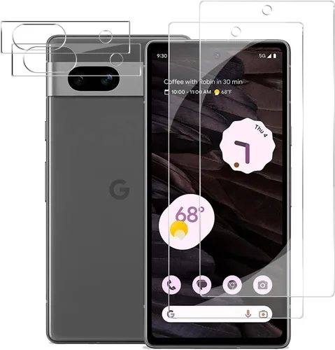 Vista 8 de Protector de pantalla de vidrio templado Pixel 6a + protector de lente de cámara [2 + 2 unidades] [desbloqueo de huellas dactilares] [antiarañazos]