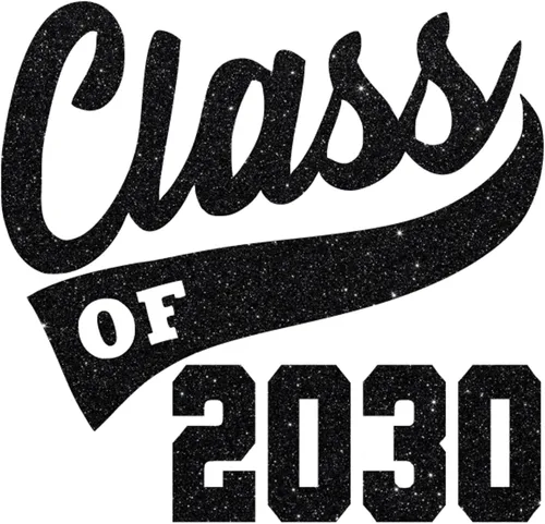 Vista 30 de Adhesivo de graduación para planchar, calcomanía para camisa de clase de 2030, parche de graduación HTV para graduados, color de tamaño de selección