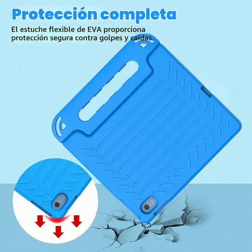 Vista 5 de BMOUO Funda para niños para iPad A16 de 11ª generación de 11 pulgadas 2025/iPad de 10ª generación de 10.9 pulgadas 2022 - con protector de pantalla