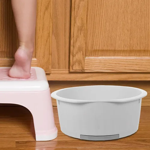 Vista 7 de SECFOU 1 Unidades Ropa Interior Lavabo Gris Pañal de Mano Rectangular Portátil Bañera Recién Nacido Sin Lavado Japonés Hogar con Tabla Tabla Cubo