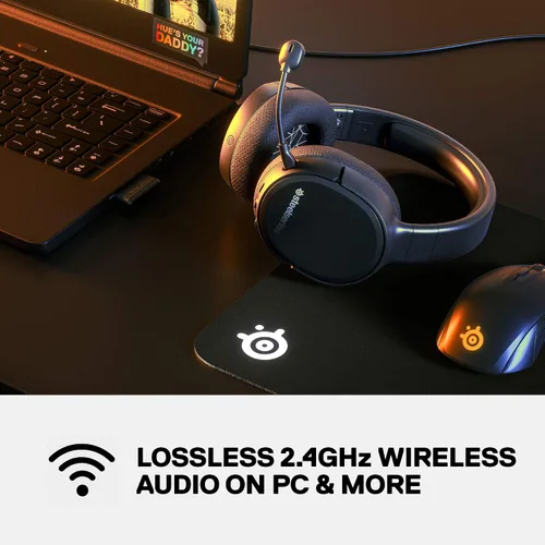Vista 2 de SteelSeries Arctis 1 - Auriculares inalámbricos para juegos USB-C micrófono Clearcast desmontable para PC PS4 Nintendo Switch y Lite Android