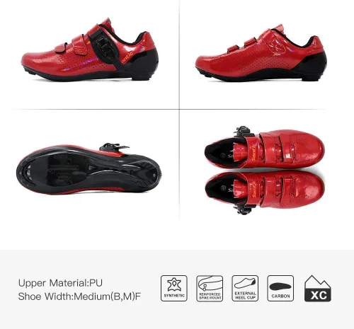 Vista 2 de Santic Zapatos de ciclismo unisex para interiores y ciclistas, adecuados para look Delta y Peleton