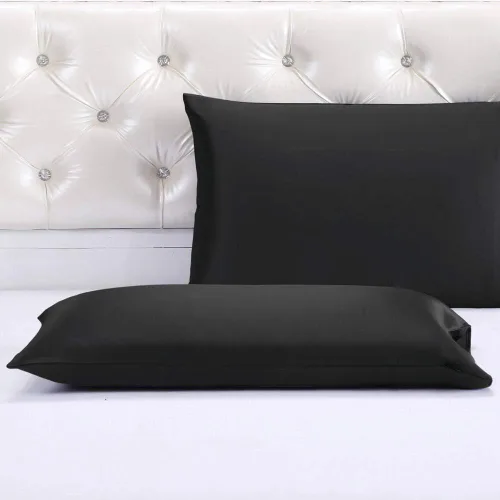 Vista 6 de LilySilk Juego de sábanas de seda negra de 4 piezas de 22 momme - Funda de edredón y 2 fundas de almohada - Certificado Oeko-TEX, juegos de ropa
