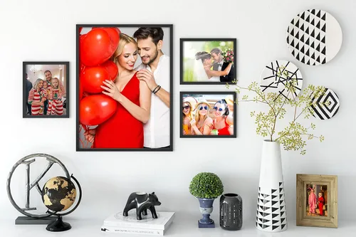 Vista 7 de Uayuios Lienzo personalizado con tus fotos, marco de lienzo personalizado para pared, para crear póster de boda, mascota, familia, 8 x 6 pulgadas