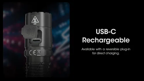 Vista 8 de Nitecore MH12 Pro Linterna Táctica, 3300 lúmenes de alto brillo, recargable por USB-C, de largo alcance, compacta, luz de servicio EDC con funda