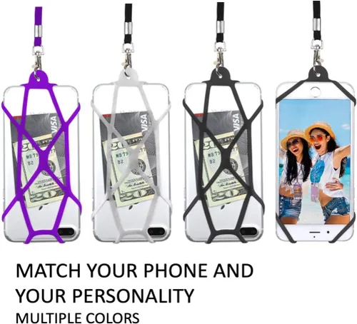 Vista 7 de Gear Beast Cordón para teléfono celular, funda de silicona para teléfono inteligente y correa para el cuello compatible con la mayoría de teléfonos