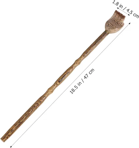 Vista 2 de Rascador de espalda de madera, rascador de espalda de madera tradicional para hombres