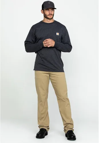 Vista 6 de Carhartt - Camisa de ajuste holgado para hombre, pesada, de manga larga y con bolsillo