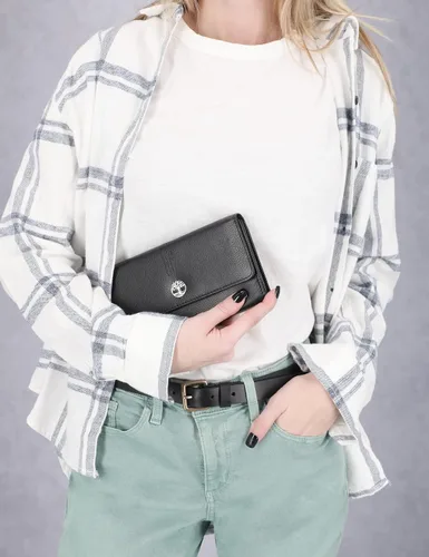 Vista 41 de Timberland - Cartera de piel con solapa RFID para mujer, Rojo, talla única