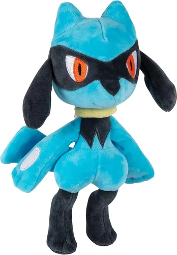 Vista 4 de Pokémon - Peluche de Riolu de 8 pulgadas - Con licencia oficial - Figura de evolución de Lucario - Juguete de peluche suave auténtico - Regalo