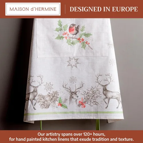 Vista 599 de Maison d' Hermine Delantales para mujer con bolsillo, 100% algodón (27.50 x 31.50 pulgadas)