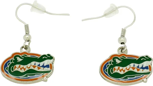 Vista 3 de aminco NCAA - Aretes colgantes con logotipo de la NCAA para mujer Georgia Tech Yellow Jackets