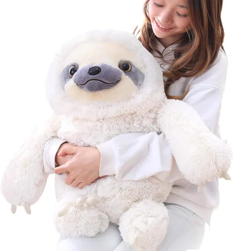 Vista 9 de Juguete de peluche Winsterch para niños de oso perezoso, regalo, perezoso color café de 15.7 pulgadas