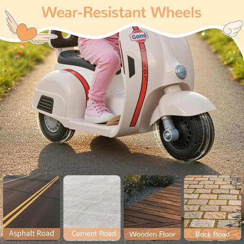 Vista 8 de TLSUNNY - Mini motocicleta eléctrica para niños, accionada por potencia, 3 ruedas