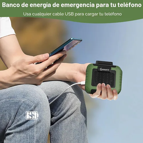 Vista 5 de Ventilador de cintura portátil – Batería de 6000 mAh, 3 velocidades, flujo de aire fuerte, hasta 16 horas de tiempo de trabajo, ventilador portátil