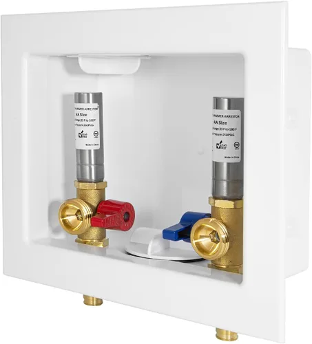 Vista 9 de Caja de salida para lavadora EFIELD, conexión de expansión de 1/2" Pex-A F1960 x conexión de 3/4" MHT, drenaje central con válvulas de 1/4 vuelta