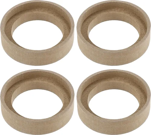 Vista 11 de uxcell 4 anillos espaciadores de montaje de subwoofer universales de 1 pulgada de madera maciza beige