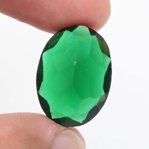 Vista 2 de REAL-GEMS Piedra preciosa suelta Amatista verde 19.95 Ct La mejor forma ovalada Piedra preciosa suelta, Gema, amatista de imitación