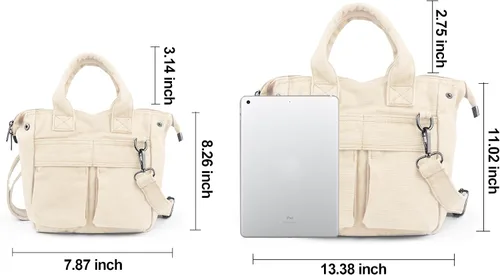 Vista 2 de Bolso bandolera pequeño de lona para mujer, lindo mini bolso cruzado, bolso casual para el hombro, bolso Hobo