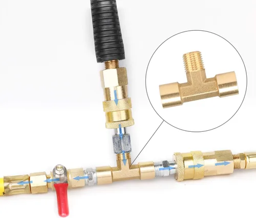 Vista 6 de Hromee Kit de acoplador y enchufe de aire de 18 piezas, accesorios de manguera de aire NPT de 1/4 pulgadas y accesorios de compresor con acoplador