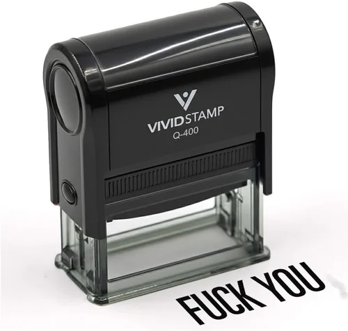 Vista 9 de Sello de goma de oficina autoentintado Fuck You (negro) - Grande
