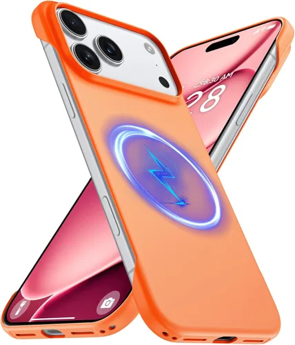 Vista 9 de GRECAZO - Funda magnética delgada sin marco para iPhone 17 Pro Max, color azul