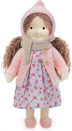 Vista 10 de BlissfulPixie Waldorf - Muñeca de trapo hecha a mano – Peluche de coleccionista personalizado para niños, regalo de cumpleaños con hermosa caja