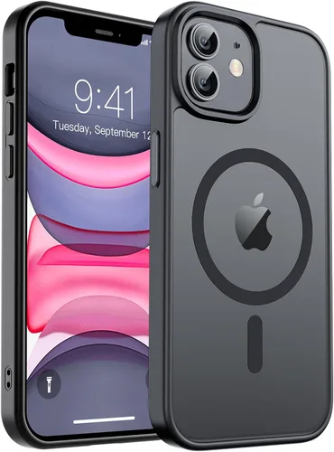 Vista 102 de zapica Funda magnética para iPhone Air, con protector de pantalla de vidrio templado, compatible con MagSafe, translúcida mate, a prueba de golpes