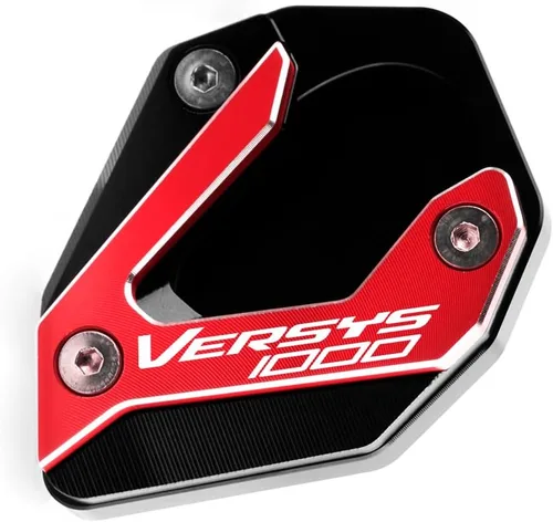 Vista 13 de Placa de extensión de soporte lateral de motocicleta compatible con Kawasaki Versys 1000 SE KLZ1000 SE LT+ 2015-2022 Soporte para almohadilla