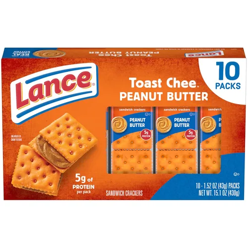 Vista 23 de Lance - Galletas saladas tipo sándwich, Captain's Wafers, paquete variado, 10 paquetes individuales, 6 sándwiches en cada uno