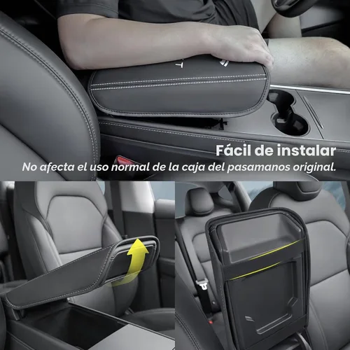 Vista 8 de Fundas para reposabrazos de consola central para Tesla Model Y/Y Juniper/YL 2017-2026 para Model 3/Model 3 Highland Accessories 2017-2026