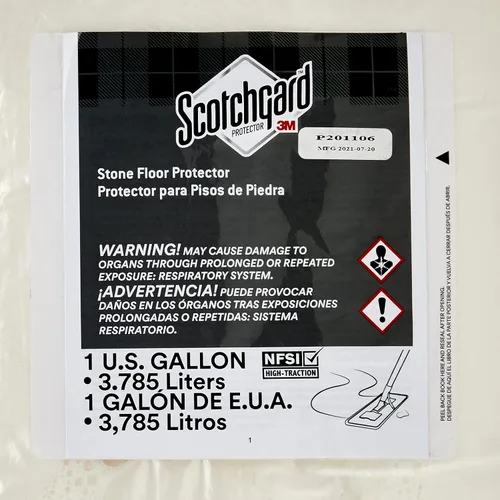 Vista 3 de Scotchgard 3M Scotchgard Protector de suelo de piedra, bolsa de 3.785 L, 2 bolsas/estuche Altamente duradero, resistente a los arañazos, endurece