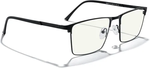 Vista 5 de MERRY'S Gafas de bloqueo de luz azul para hombre, gafas de lectura vintage para computadora para hombre Negro
